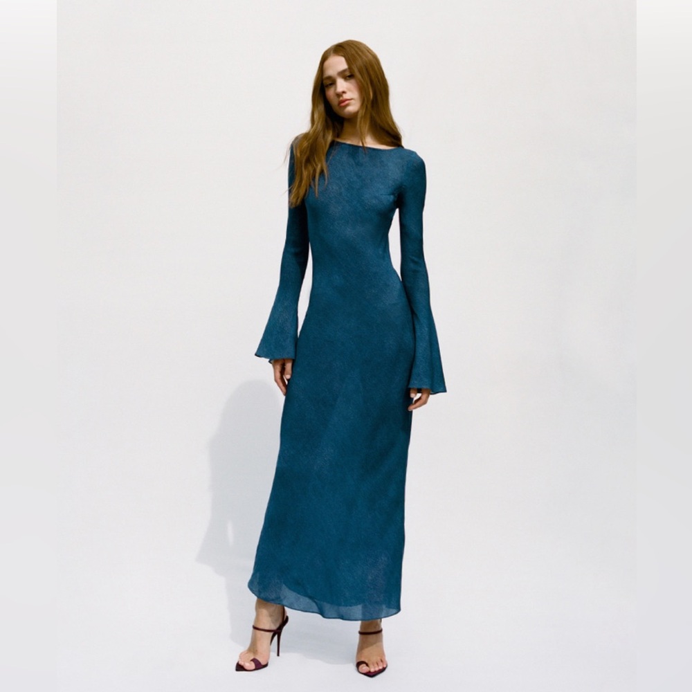 Realisation Par, THE GIA Dress  in Denim, Size Small